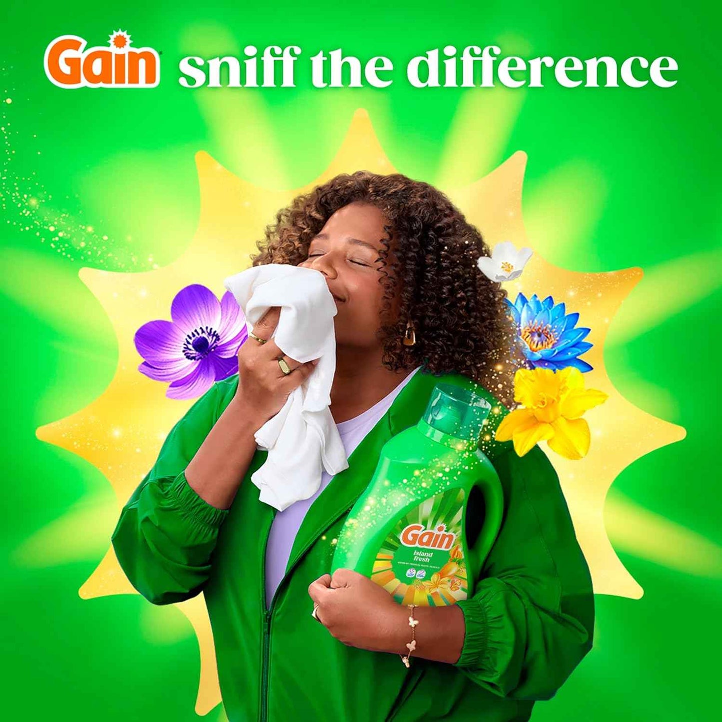 Gain Liquid Laundry Detergent with Odor Defense, Island Fresh Scent, Laundry Soap For HE Washing Machines, 154 fl oz, 107 Loads (Packaging May Vary)