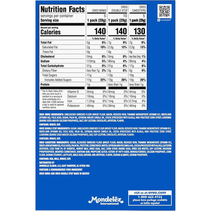 OREO Lovers Variety Pack, OREO Minis and Double Stuf Chocolate Sandwich Cookies, OREO Cakesters Soft Snack Cakes, 20 Snack Packs