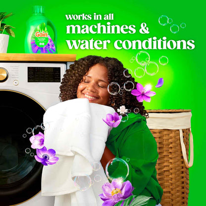 Gain Liquid Laundry Detergent with Odor Defense, Moonlight Breeze Scent, Laundry Soap For HE Washing Machines