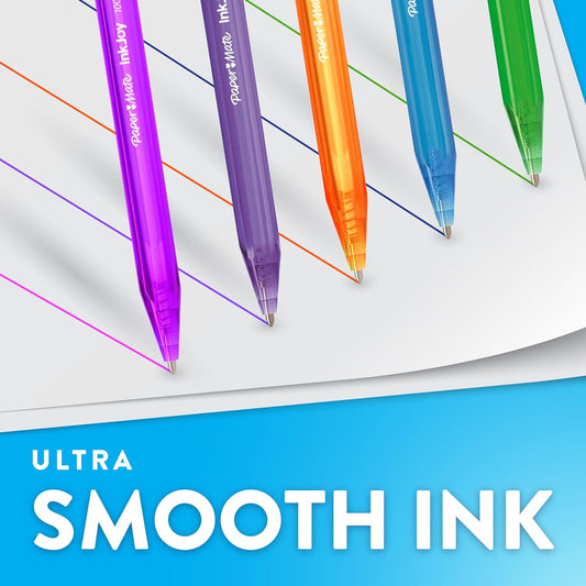 Paper_Mate_InkJoy_100RT_Retractable_Ballpoint_Pens,_Medium_Point_(1.0mm),_Assorted_Colors,_20_Count_-_Teacher_Essentials,_Colorful_Office_Supplies,_Note-Taking,_Back_to_School