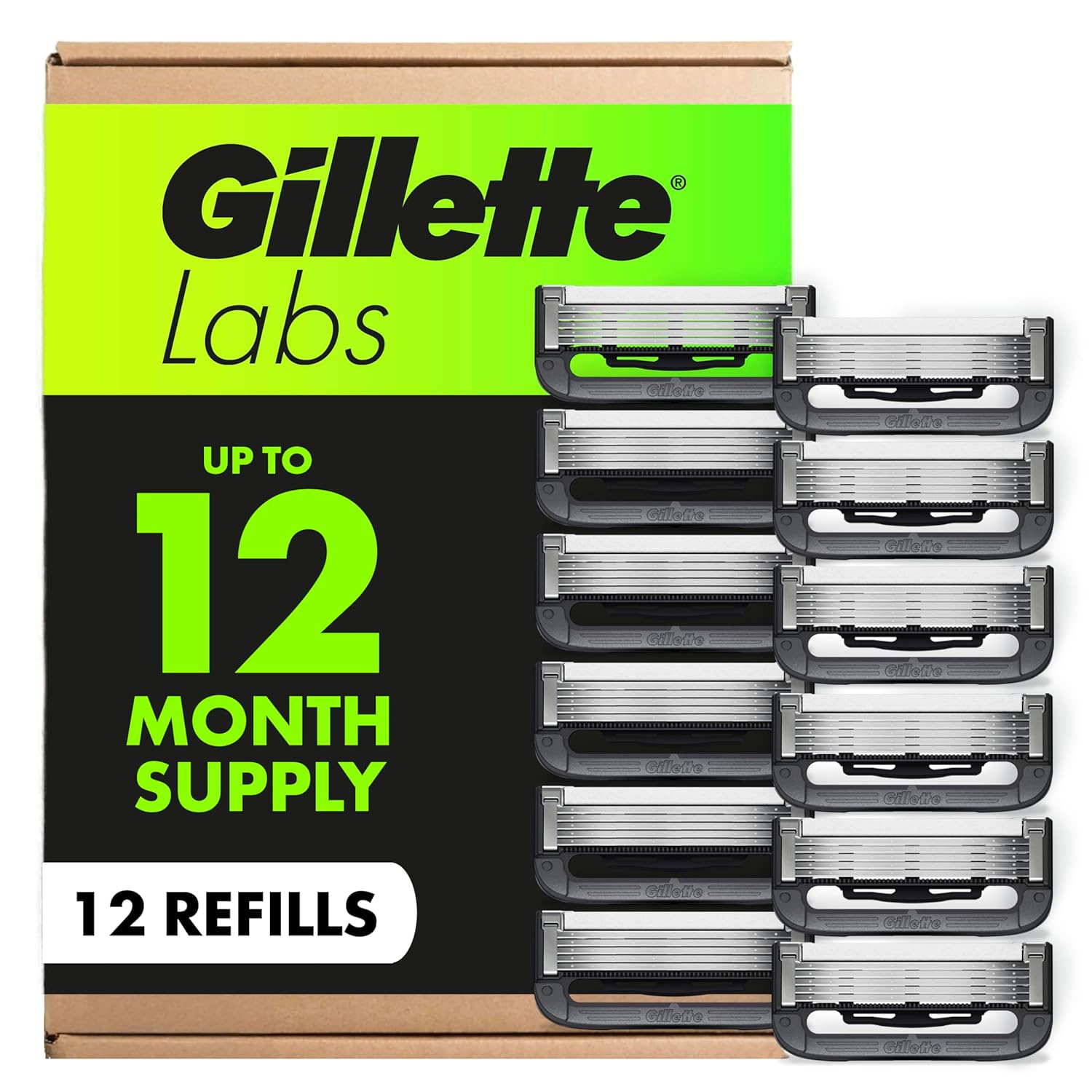 GilletteLabs_Shaving_Razor_Blade_Refills_for_Men,_12_Count