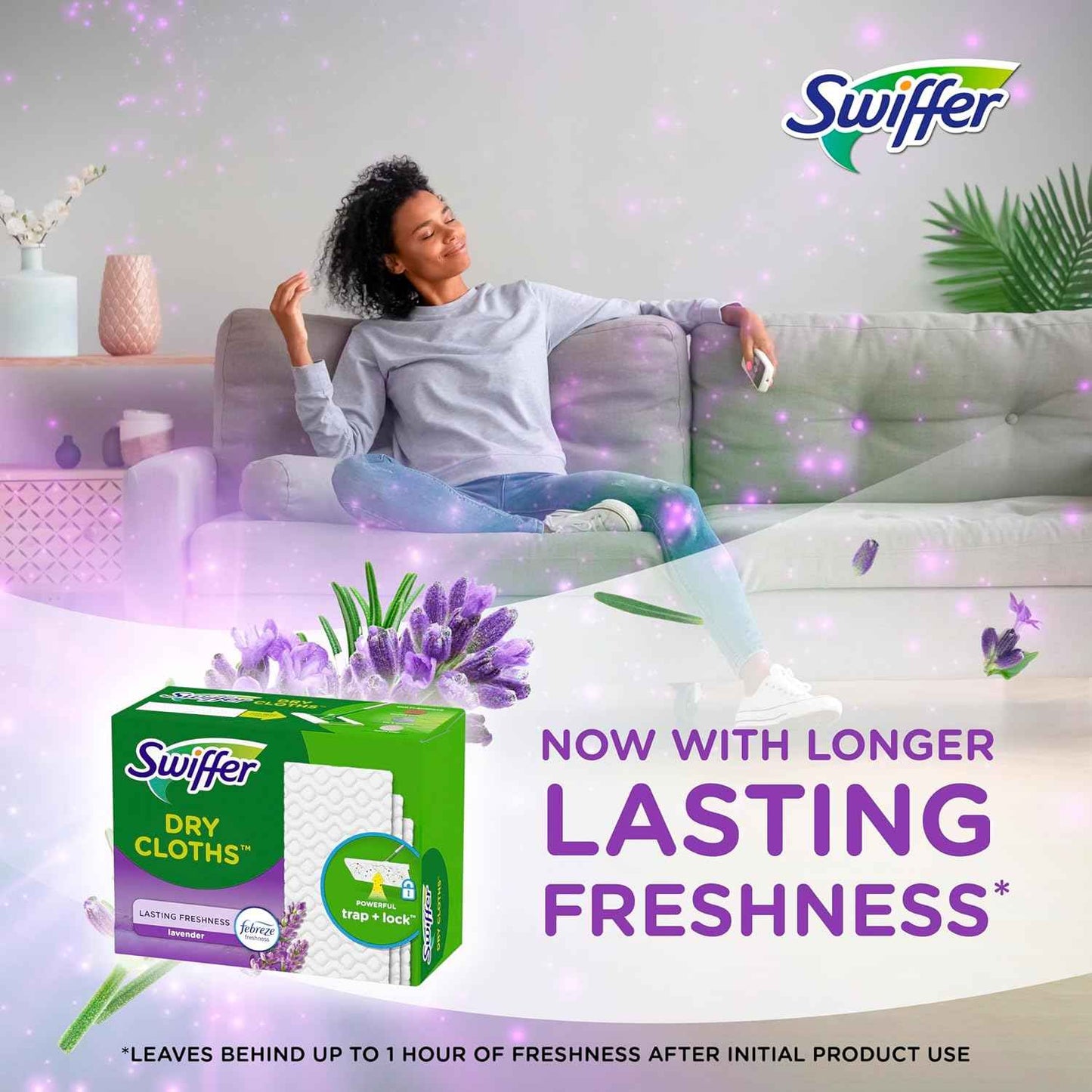 Swiffer Sweep + Mop, Dry Pads Refill, Floor Cleaner for Dirt, Dust, Hair, Cleaning Cloths for Mopping Home, Bathroom, Kitchen, Dust Mop, Floor Duster