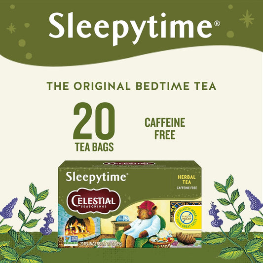 Celestial_Seasonings_Sleepytime_Herbal_Tea,_Caffeine_Free,_20_Tea_Bags_Box_(Pack_of_6)