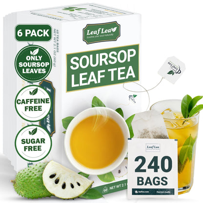 Soursop Leaf Tea - 240 Tea Bags (Pack of 6)