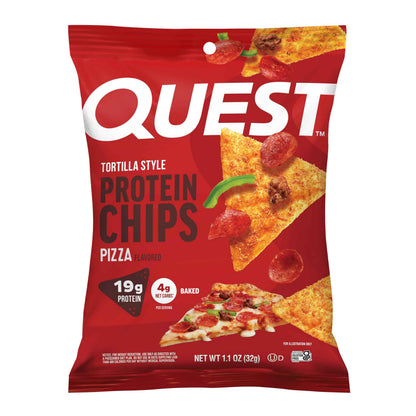 Quest Nutrition Tortilla Style Protein Chips, 20g Protein, 3g Net Carbs, Low Carb, Gluten Free, 1.1 oz