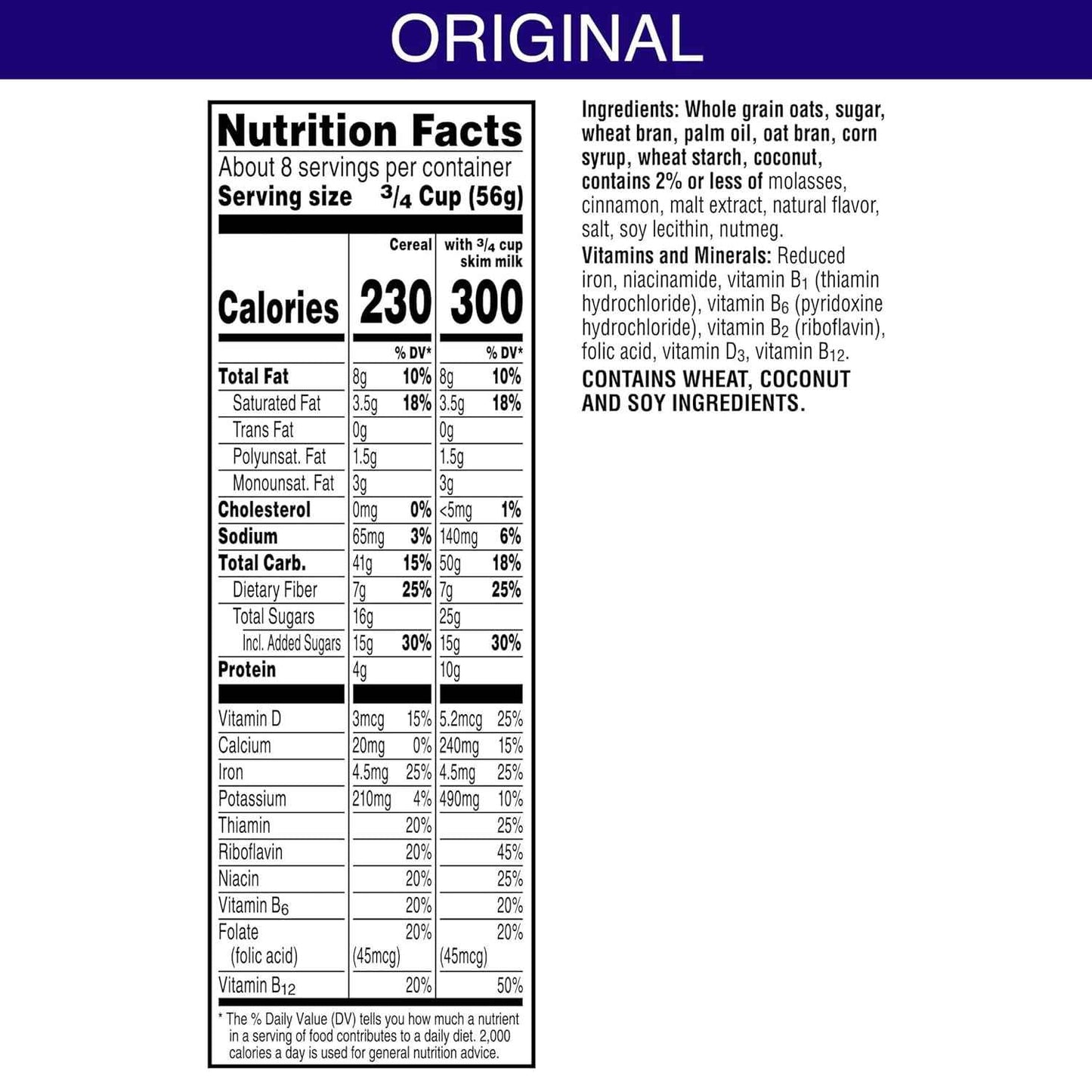 Kellogg's Cracklin' Oat Bran Breakfast Cereal, Fiber Cereal, Family Cereal, Original