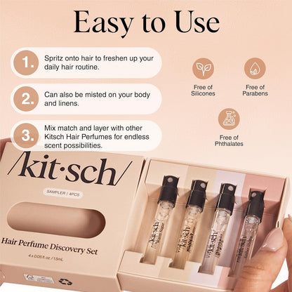 Kitsch_Hair_Perfume_For_Women_(Discovery_Set)_-_Pistachio_Latte,_Warm_Sugar,_Sheer_Violet_&_Amber_Waves_-_Patented_Odor-Eliminating_Technology,_Hair_Spray_and_Body_Mist_-_4_x_1.5mL