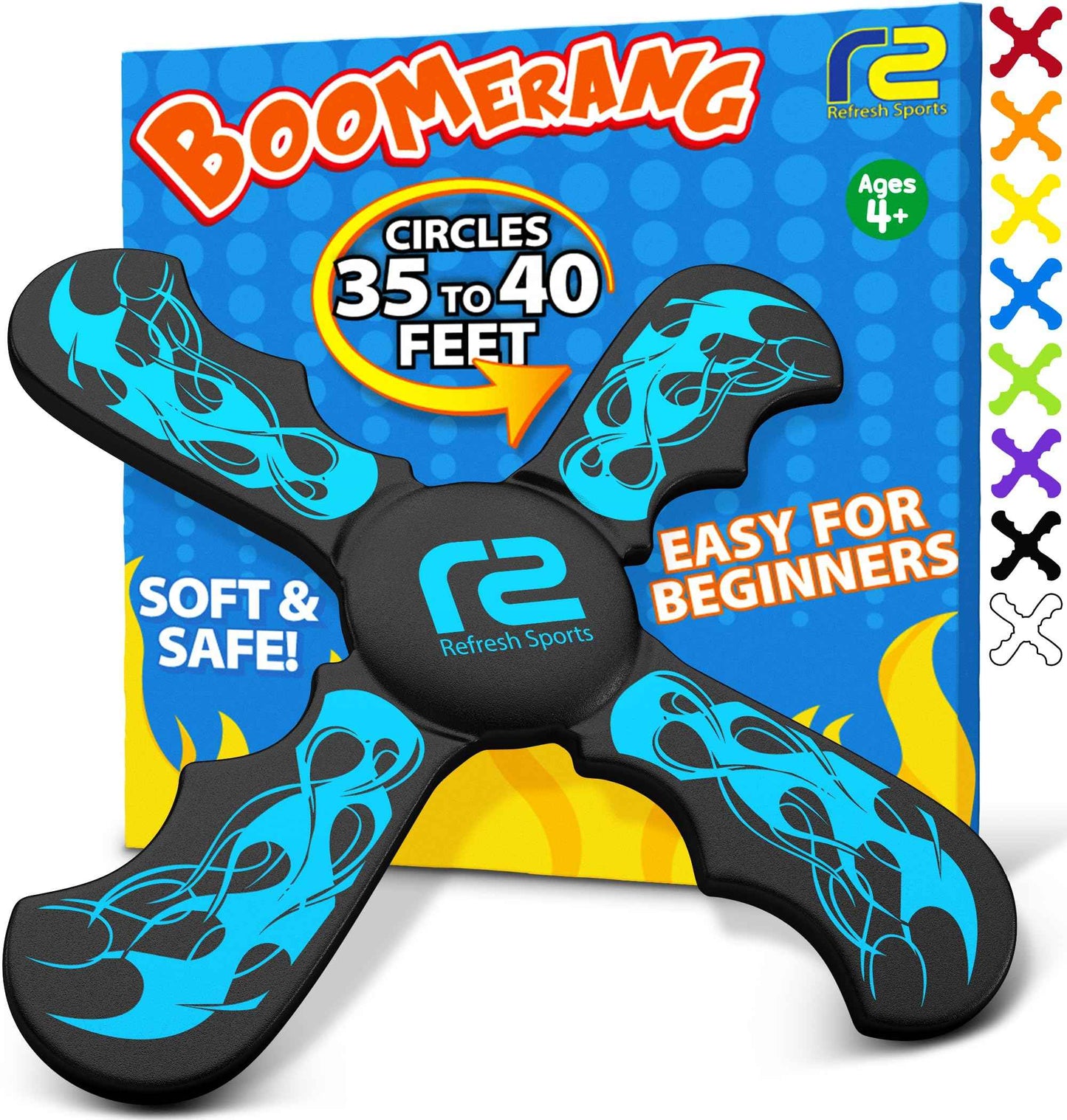 Fun Boomerang for Kids - Easter Basket Stuffers - Soft & Easy to Use - Best Gifts for 6 7 8 9 10 Year Old Boys & Girls + 2026 Top Toys for Boys Age 8-12 - Fun Outdoor Toy for Boys Girls Gift Ideas