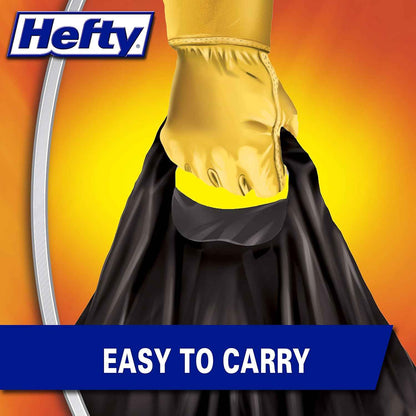 Hefty Load & Carry Heavy Duty Contractor Large Trash Bags, 42 Gallon