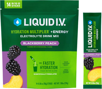 Liquid_I.V.®_Hydration_Multiplier_+Energy_-_BlackBerry_-_Peach_|_Electrolyte_Powder_Drink_|_1_Pack_(14_Servings)