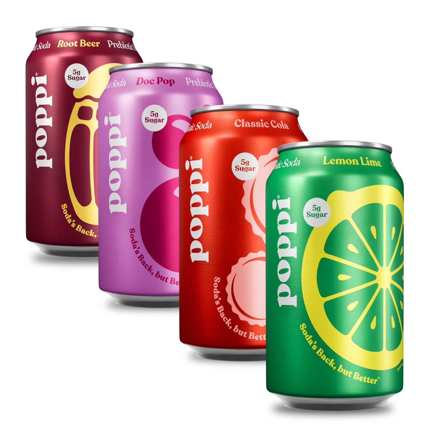 Poppi Sparkling Prebiotic Soda Beverage with Apple Cider Vinegar, Seltzer Water and Fruit Juice, 12 Fl Oz, Pack of 12, Packaging May Vary