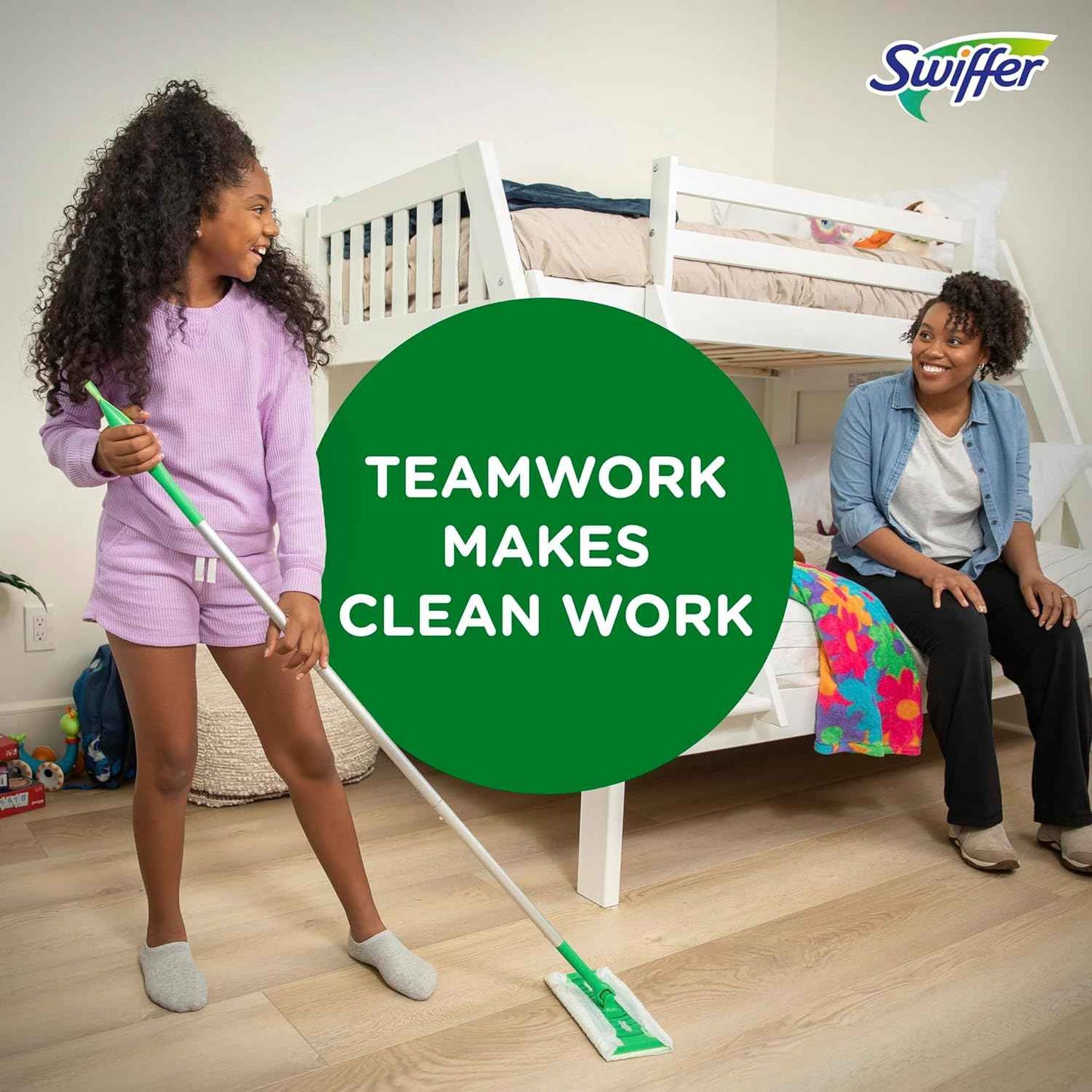 Swiffer Sweep + Mop, Dry Pads Refill, Floor Cleaner for Dirt, Dust, Hair, Cleaning Cloths for Mopping Home, Bathroom, Kitchen, Dust Mop, Floor Duster