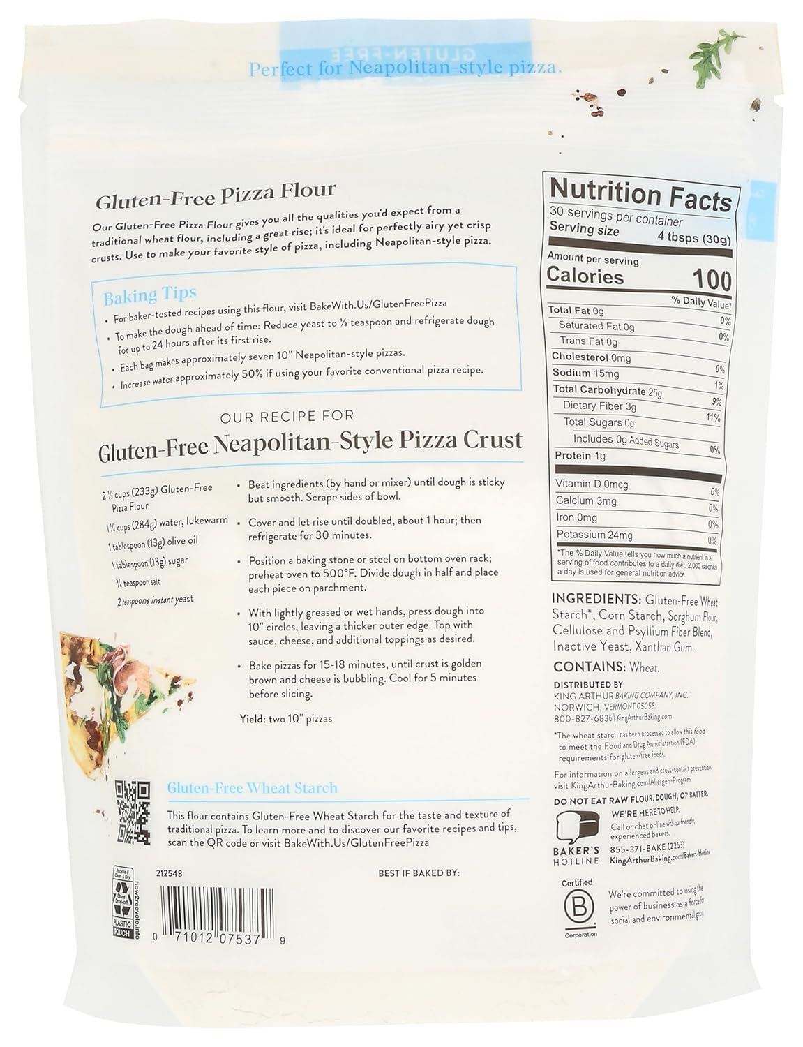 King_Arthur_Gluten_Free_Pizza_Flour:_Crispy_Neapolitan-Style_Crust_-_32_oz_Box,_Perfect_for_GF_Baking,_Celiac-Friendly,_00_Pizza_Dough_Mix