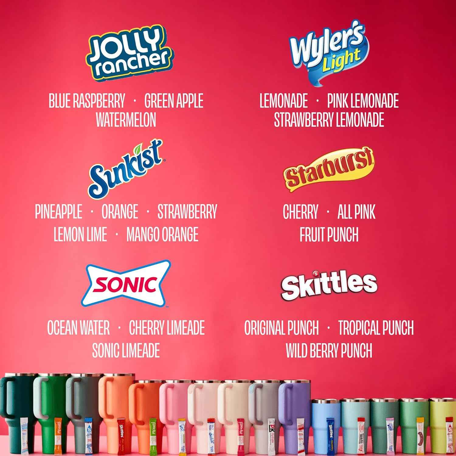 Singles To Go! 120ct Bulk Variety Pack - 20 Different Flavors and More - Sugar Free Drink Mix Packets - Sugar Free Water Flavoring Packets