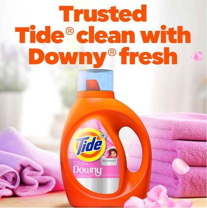 Tide Plus Boost of Ultra Downy Liquid Laundry Detergent, Laundry Detergent Liquid with Long-Lasting Freshness