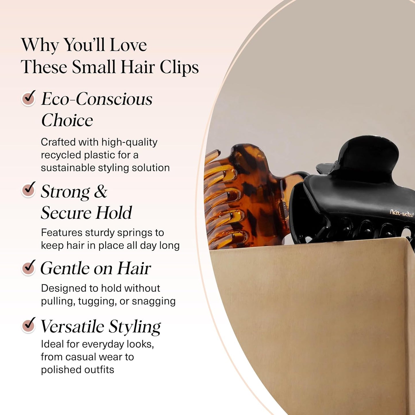 Kitsch_Medium_Claw_Clips_for_Women_-_Strong_Hold_&_Stylish_Glossy_Puffy_Design_Hair_Accessories_|_Half-Up_or_Full_Updos_|_Ideal_Gifts_for_Women_-_2pc_Set,_Black_&_Tort
