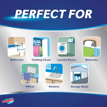 DampRid Refill Bag, 44 oz, 4-Pack - Moisture Absorbers for Rooms with Excess Humidity, Long-Lasting, Eliminates Musty Odors and Creates Fresher Air