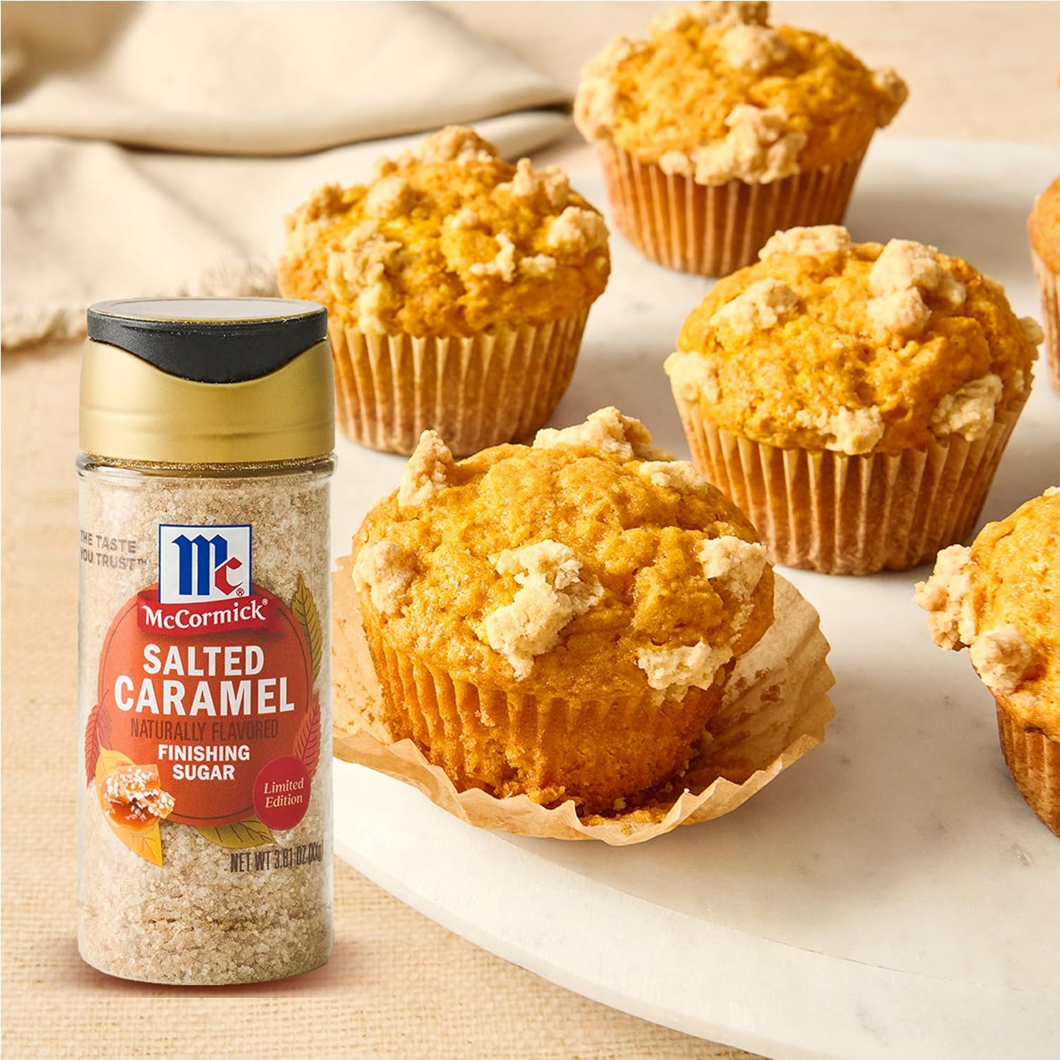 McCormick_Finishing_Sugar,_Salted_Caramel,_Limited_Edition,_Creamy_Caramel_Flavor_with_a_Touch_of_Salt,_For_Coffee,_Ice_Cream,_Brownies,_Popcorn,_Hot_Cocoa,_and_More,_3.81_oz