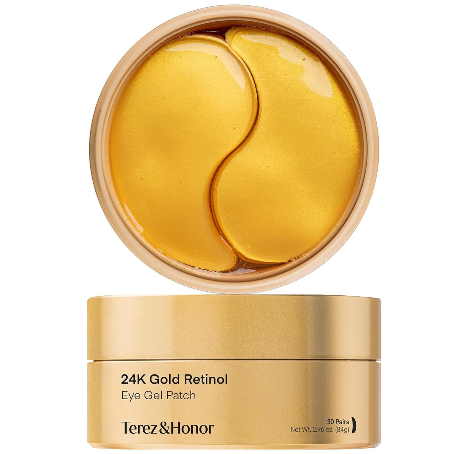 TEREZ_&_HONOR_24K_Gold_Retinol_Under_Eye_Patches_-_60_Korean_Hydrogel_Eye_Masks_with_Collagen_Peptide_for_Wrinkles,_Dark_Circles,_Puffy_Eyes,_Radiance_&_Firming_-_Self_Care,_Gifts_for_Women_and_Men