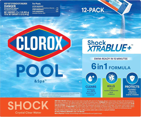 Clorox® Pool&Spa™ Shock XTRABLUE® Plus, Kills Bacteria & Algae in Swimming Pools, Swim-Ready in 15 Minutes