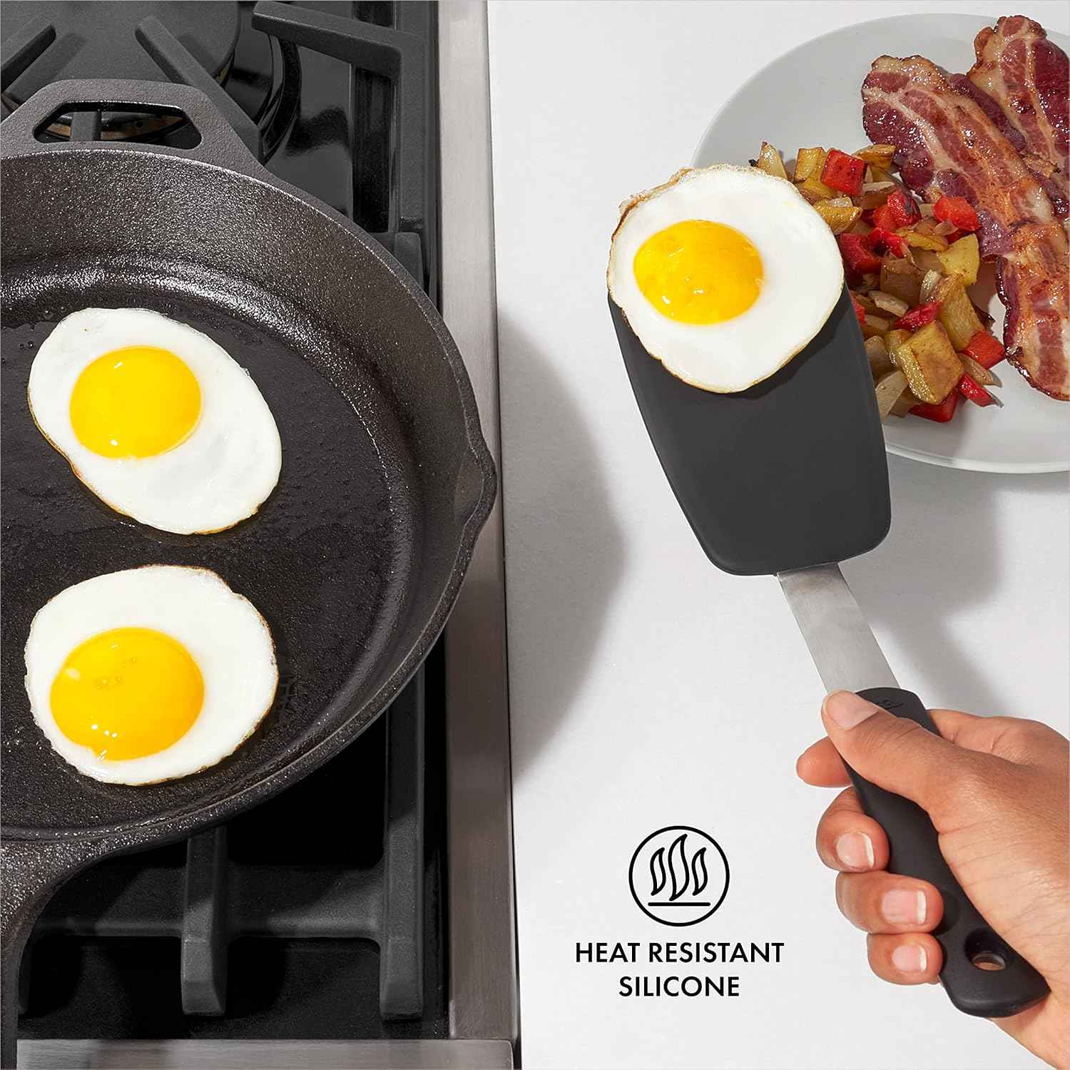 OXO Good Grips Small Silicone Flexible Turner Black