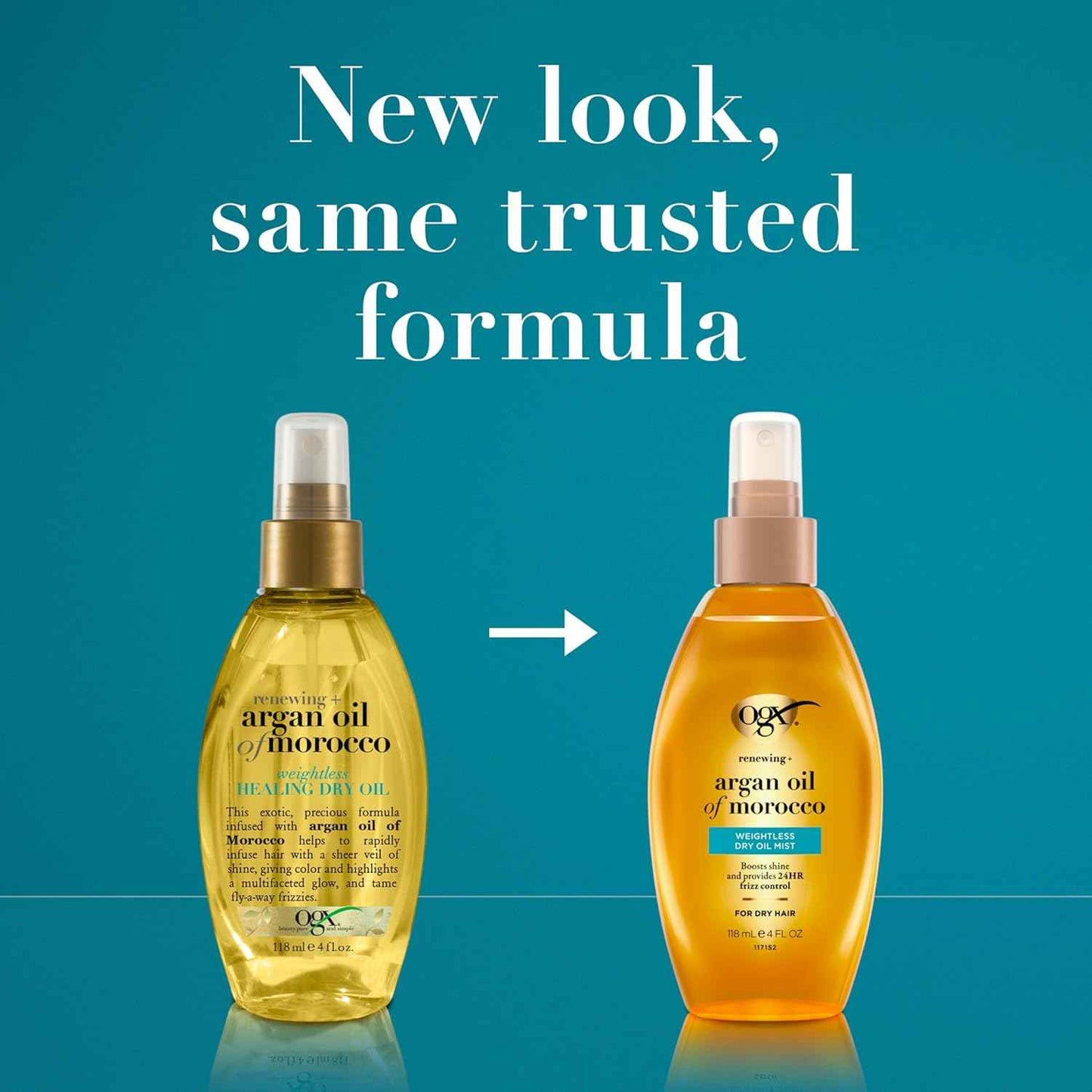 OGX Renewing + Argan Oil of Morocco Weightless Healing Dry Oil Spray, Lightweight Hair Oil Mist for Split Ends, Frizzy Hair and Flyaways, Paraben-Free, Sulfated-Surfactants Free, 4 Fl Oz