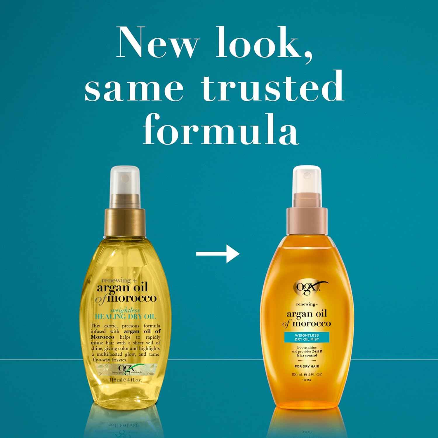 OGX Renewing + Argan Oil of Morocco Weightless Healing Dry Oil Spray, Lightweight Hair Oil Mist for Split Ends, Frizzy Hair and Flyaways, Paraben-Free, Sulfated-Surfactants Free, 4 Fl Oz