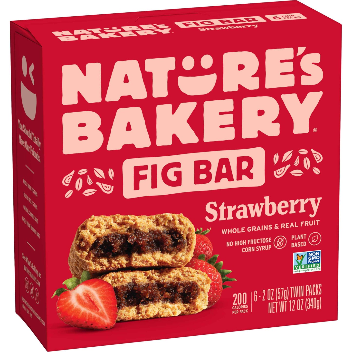 Nature's Bakery Whole Wheat Fig Bars, Real Fruit, Vegan, Non-GMO, Snack bar