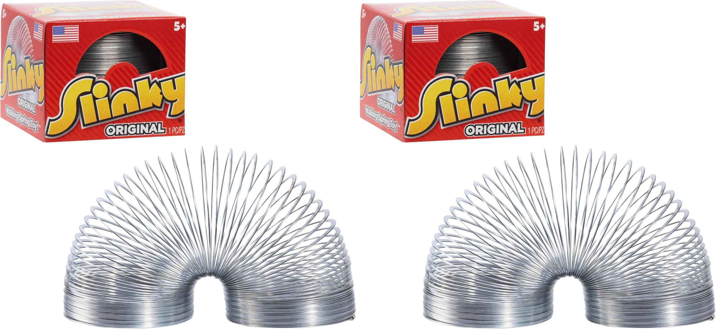 The Original Slinky Walking Spring Toy, 2.75-inch Diameter Metal Slinky, Fidget Toys
