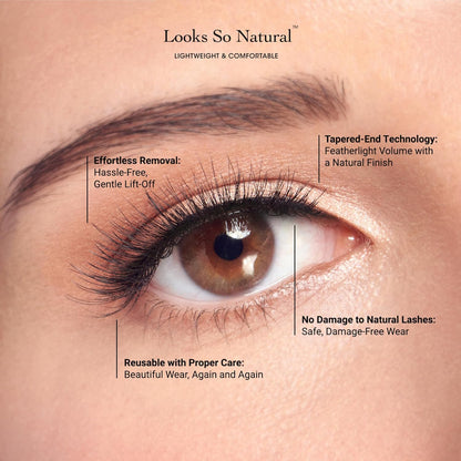 KISS_Looks_So_Natural,_False_Eyelashes,_'Shy',_12mm,_Includes_5_Pairs_Of_Lashes,_Easy_to_Apply,_Reusable_Lash_Clusters