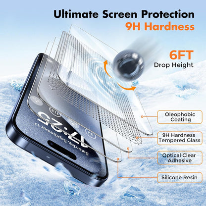 UNBREAKcable_Shatterproof_Tempered_Glass_Screen_Protector_for_iPhone_15_Pro_Max_[3-Pack][Easy_Installation_Frame]_[9H_Hardness]_[99.99%_HD_Clear]_[Bubble_Free]_for_Apple_6.7”