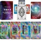 Smoostart Pink Tarot Cards with Meanings for Beginners, Tarot Cards Deck with Guidebook, Keywords, Element, Planet, Zodiac, Chakra, Yes or No, Musical Pitch, Numerology, Hebrew Alphabet
