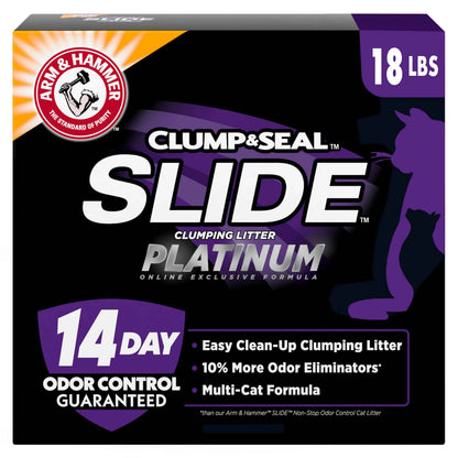 ARM & HAMMER Clump & Sea, Easy Clean Technology with No Scrubbing, 14-Day Odor Control
