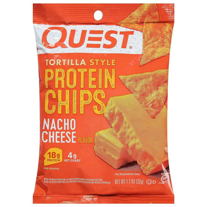 Quest Nutrition Tortilla Style Protein Chips, 20g Protein, 3g Net Carbs, Low Carb, Gluten Free, 1.1 oz