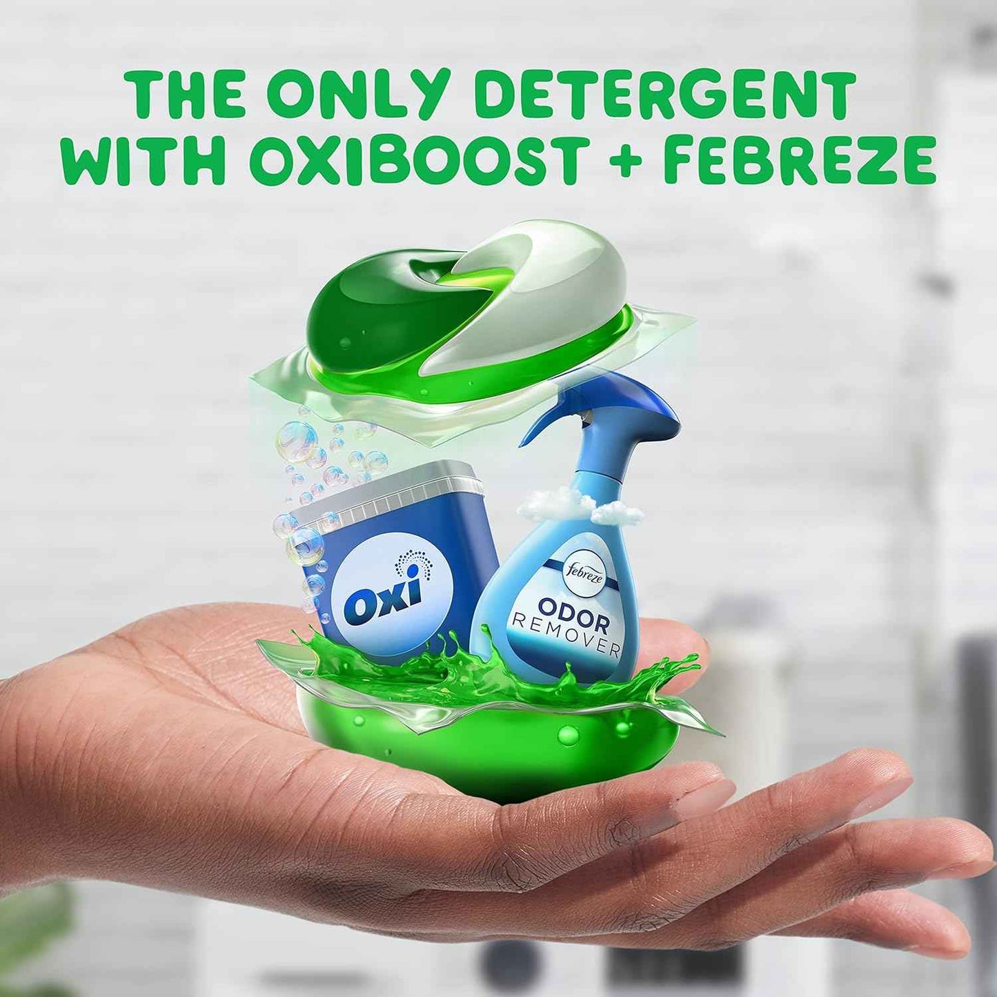 Gain Flings Laundry Detergent Pacs with Odor Defense, Super Fresh Blast Scent, HE 3in1 with Febreze and Oxi