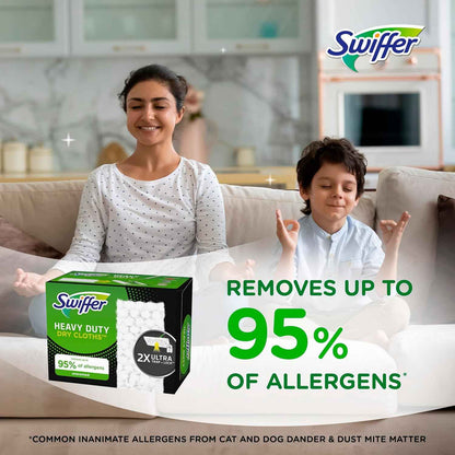 Swiffer Sweeper Heavy Duty Dry Multi-Surface Cloth Refills for Floor Sweeping and Cleaning