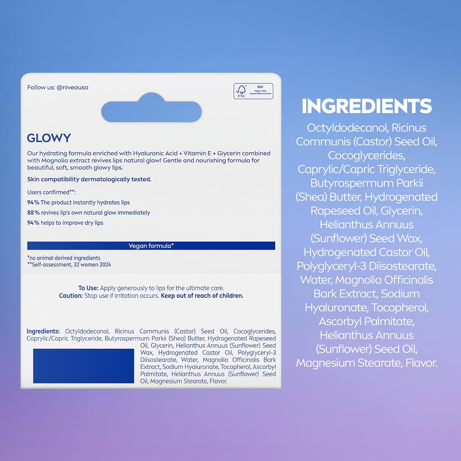 NIVEA_Glowy_Lips,_Vegan_Lip_Balm_with_Hyaluronic_Acid,_Vitamin_E,_and_Magnolia_Extract,_Moisturizing_Lip_Balm_Instantly_Boosts_Natural_Lip_Glow,_0.35_Fl_Oz_Tube