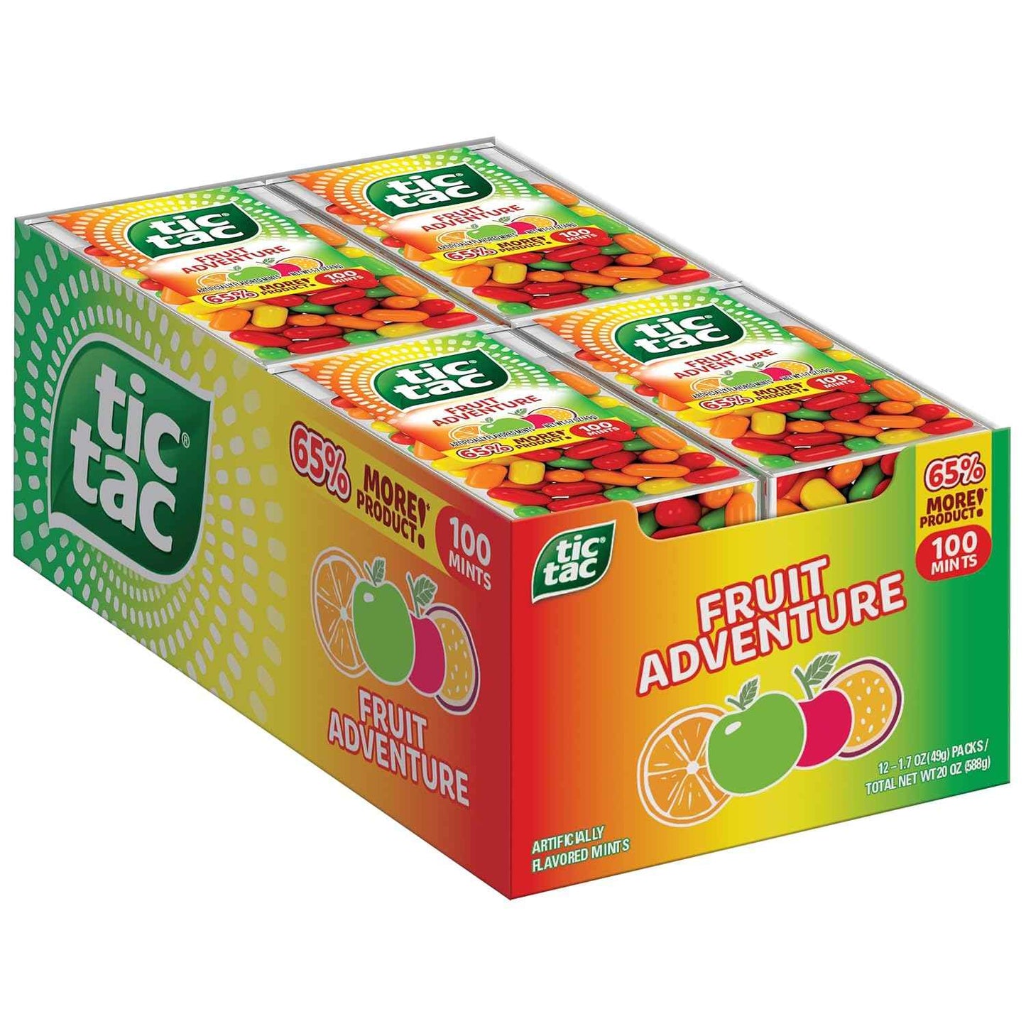 Tic Tac Fruit Adventure, On-the-Go Pocket-Sized Mints, 100 pieces GMO Free
