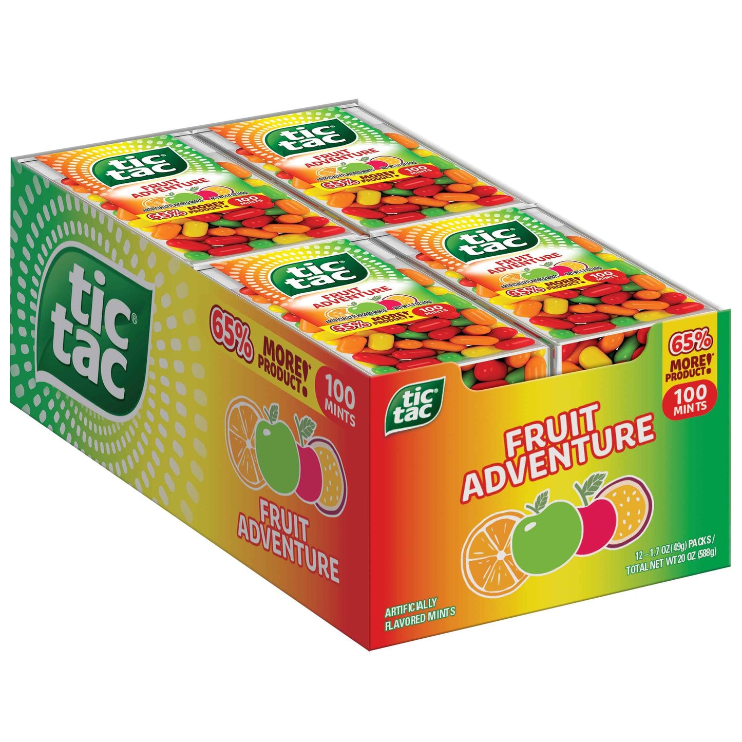 Tic Tac Fruit Adventure, On-the-Go Pocket-Sized Mints, 100 pieces GMO Free