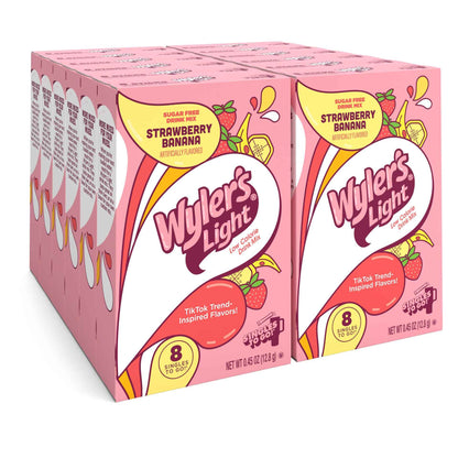 Wyler's Light Singles To Go Powder Packets, Water Drink Mix, 96 Servings, 8 Count x Pack of 12