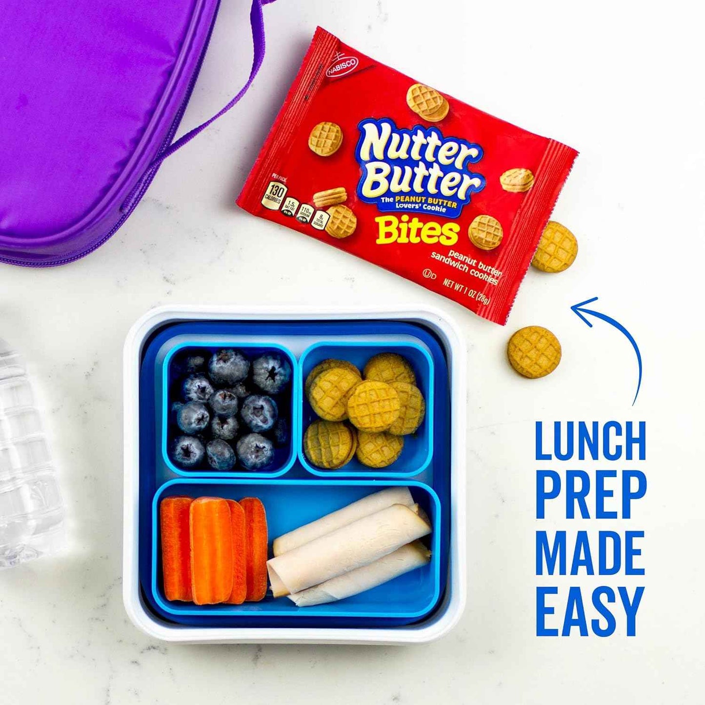 OREO Mini Cookies, Mini CHIPS AHOY! Cookies, RITZ Bits Cheese Crackers, Nutter Butter Bites & Wheat Thins Crackers, Nabisco Cookie & Cracker Variety Pack, 50 Snack Packs