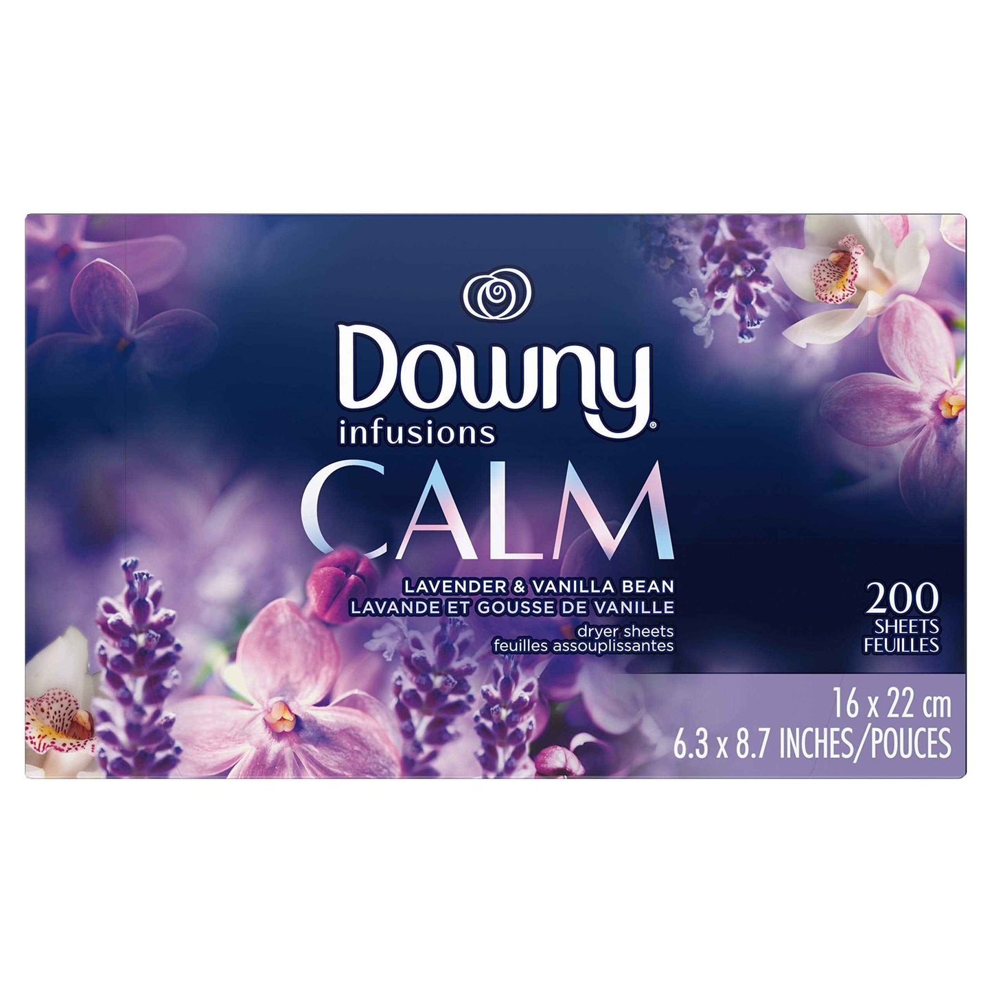 Downy CALM, Mega Dryer Sheets, Laundry Fabric Softener, Lavender and Vanilla Bean