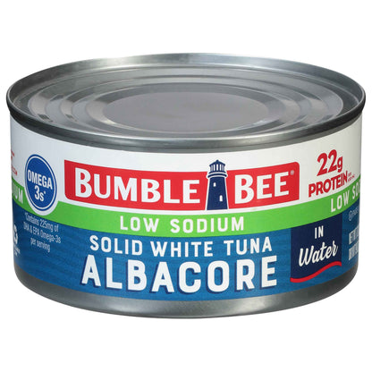 Bumble Bee Solid White Albacore Tuna, Can - Wild Caught Tuna - 29g Protein per Serving, High in Omega-3s - Non-GMO Project Verified, Gluten Free, Kosher