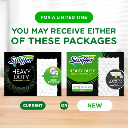 Swiffer Sweeper Heavy Duty Dry Multi-Surface Cloth Refills for Floor Sweeping and Cleaning, Unscented