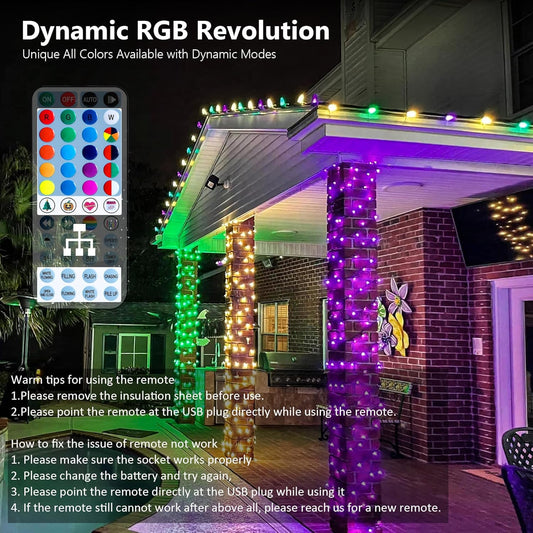 BrizLabs_RGB_Christmas_Lights,_33FT_100_LED_Color_Changing_String_Lights_with_Remote,_Dimmable_Mini_Xmas_Light,_USB_Decorative_Light_String_for_Xmas_Halloween_Mardi_Gras_Tree_Holidays_Party_Decor