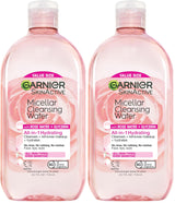 Garnier Micellar Water with Rose Water and Glycerin, Hydrating Facial Cleanser & Makeup Remover, For All Skin Types, Vegan, Cruelty Free
