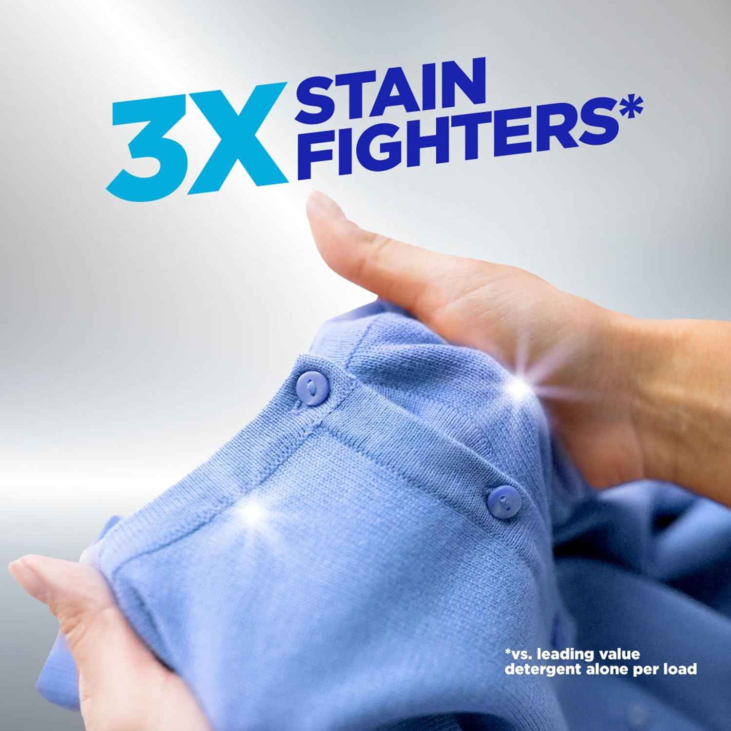 OxiClean Triple Action Versatile Stain Remover Powder, Use with Detergent, Removes Tough Stains like Grease, Blood and Grass, Brightens Colors and Whites, Chlorine Free