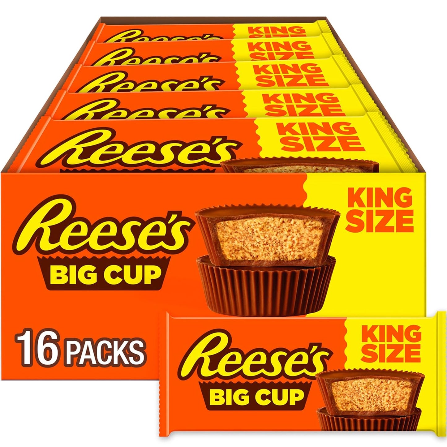 REESE'S_Big_Cup_Milk_Chocolate_King_Size_Peanut_Butter_Cups,_Candy_Packs,_2.8_oz_(16_Count)