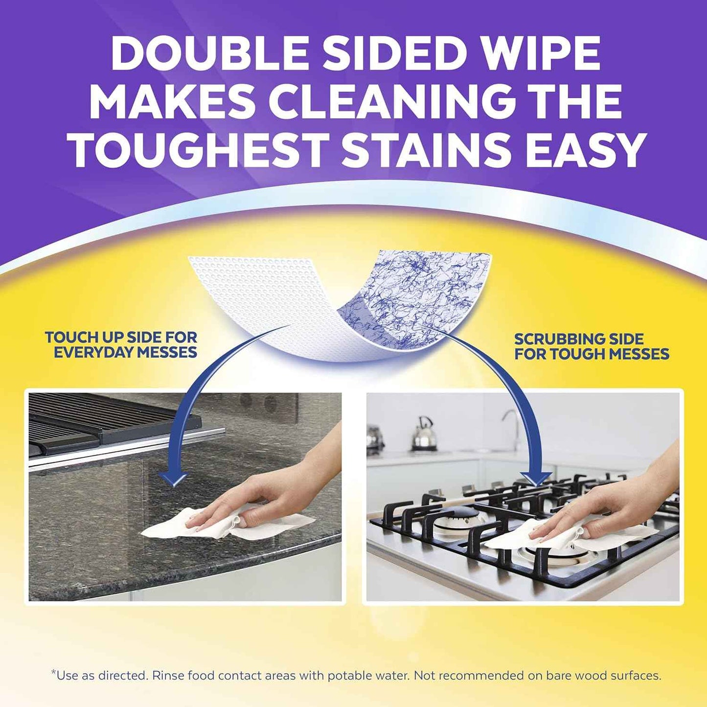 Lysol Dual Action Disinfectant Wipes, Multi-Surface Antibacterial Scrubbing Wipes, For Disinfecting and Cleaning, Citrus Scent