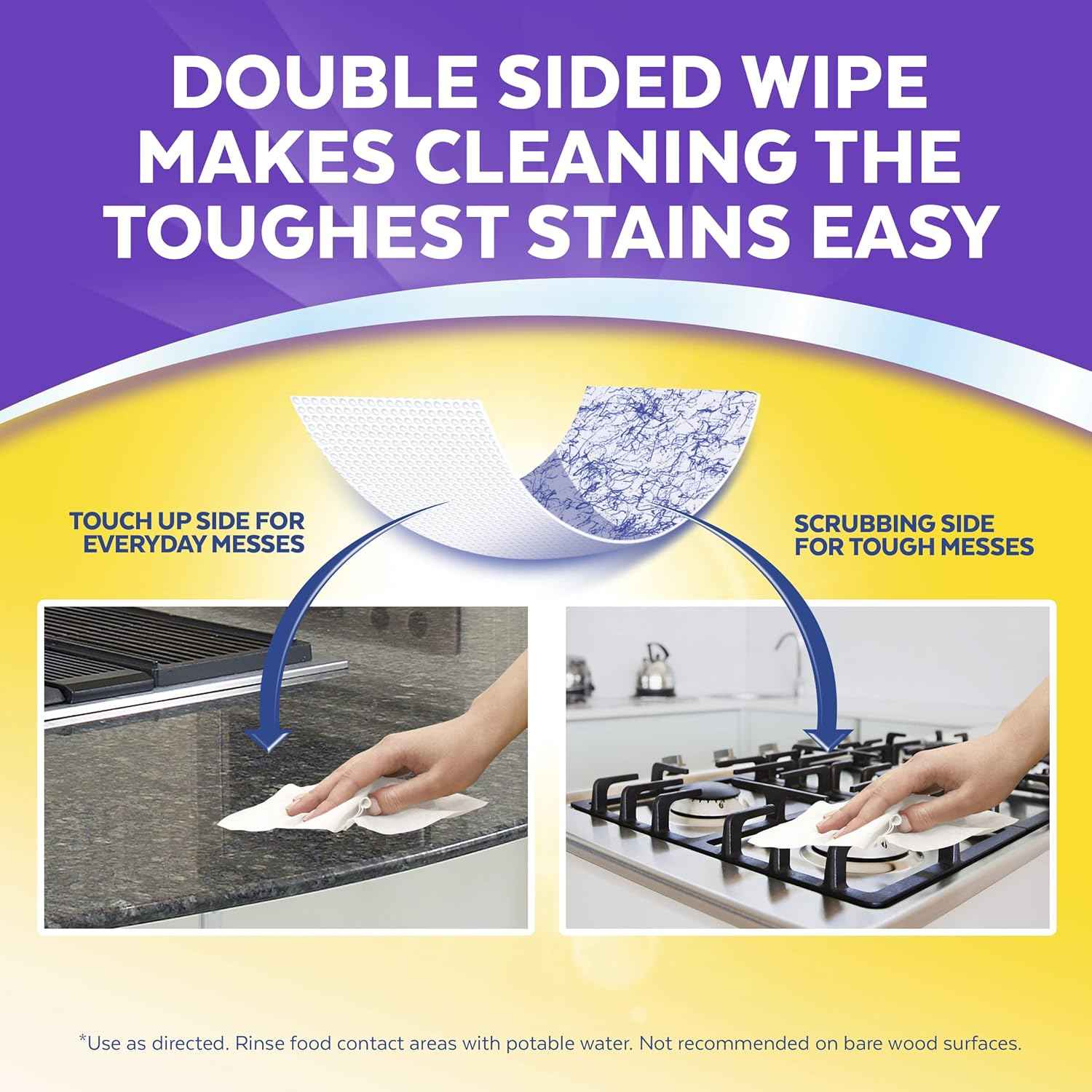 Lysol Dual Action Disinfectant Wipes, Multi-Surface Antibacterial Scrubbing Wipes, For Disinfecting and Cleaning, Citrus Scent